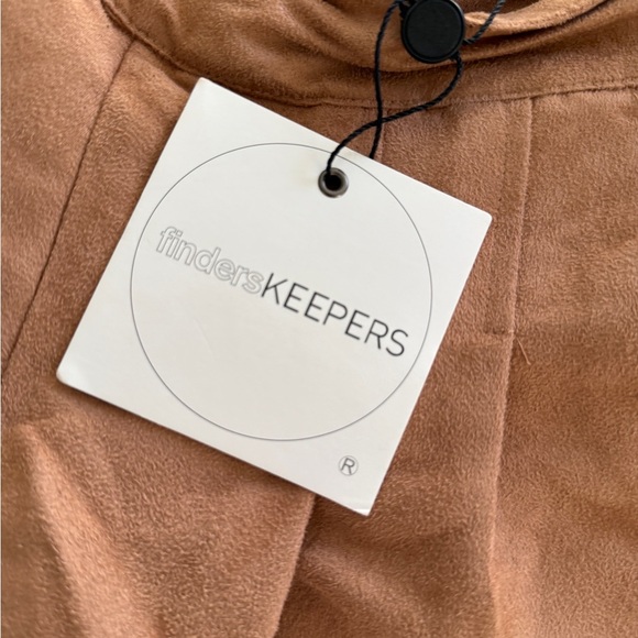 Finders Keepers The Label Faux Suede Shorts Camel Size 4 NWT - Picture 8 of 11